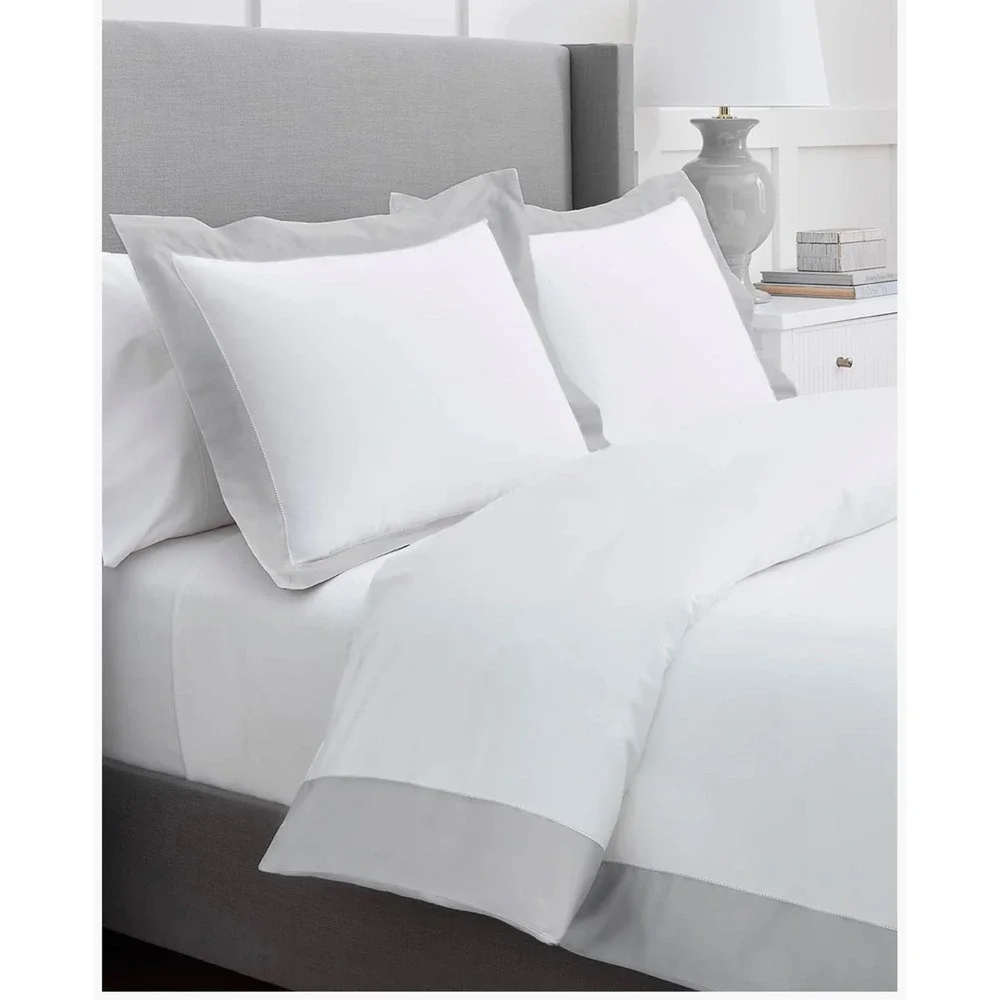 Boll & Branch Signature Colorblock Duvet Set Organic Cotton Luxury Cal King